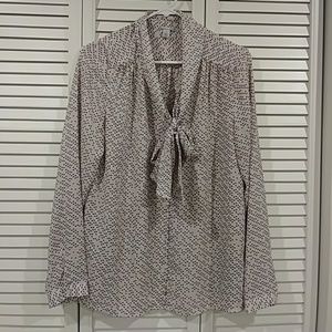 MUST GO! Halogen tie neck top - pink